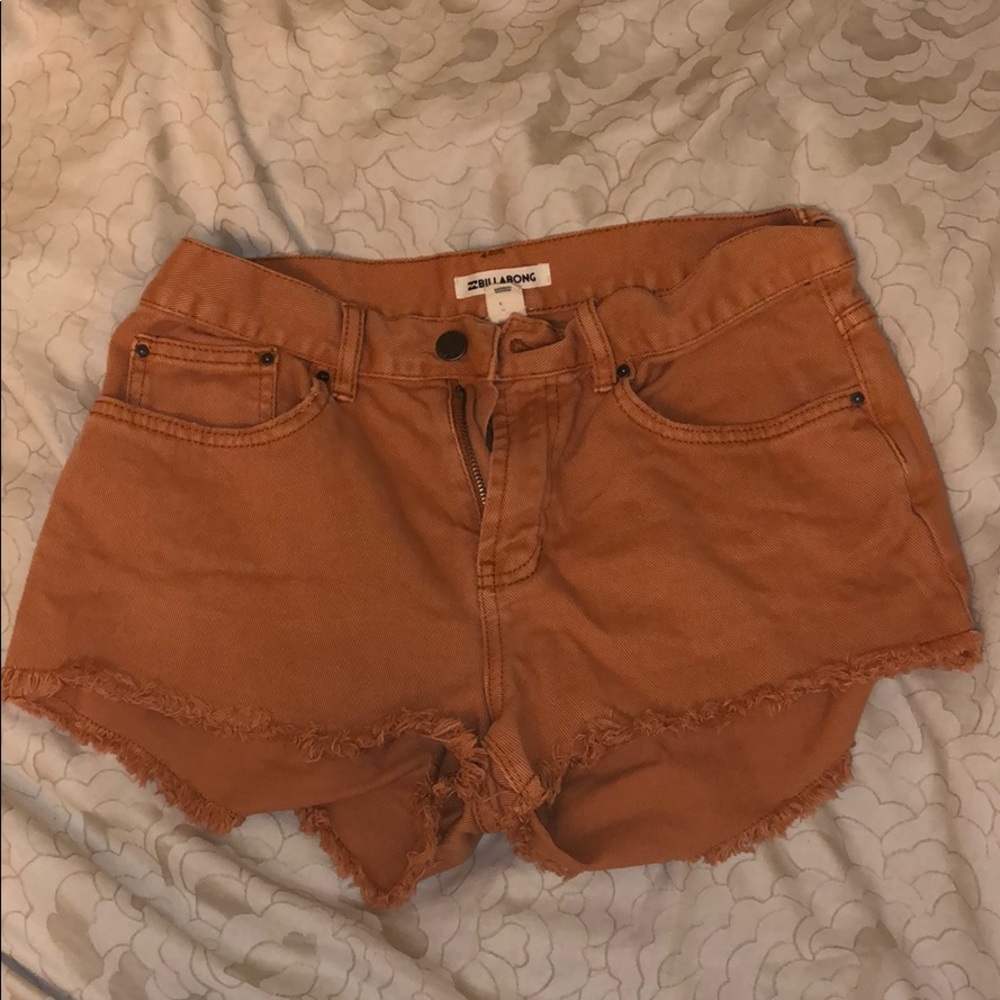Rust Orange Billabong Denim Shorts